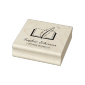 Aangepaste naam Feather Pen Book behoort toe aan d Rubberstempel (Stempel)