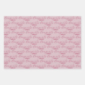 Aangepaste naam feliciteren inpakpapier vel (Voorkant)