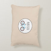 Aangepaste naam fietspatroon accent kussen (Achterkant (Verticaal))