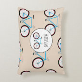 Aangepaste naam fietspatroon accent kussen (Voorkant(Verticaal))