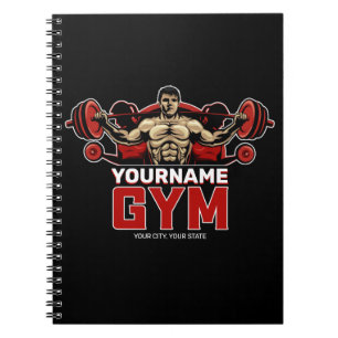 Aangepaste naam Fitness Home GYM Weight Lifting Notitieboek
