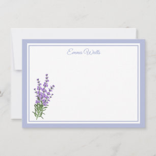 Aangepaste naam Flat Note Card-Lavender Notitiekaartje
