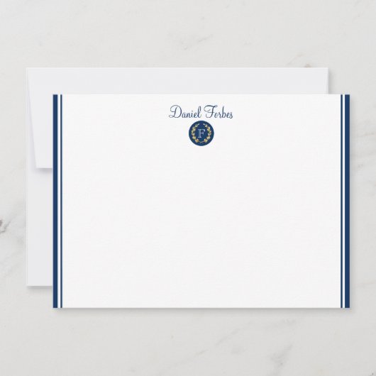 Aangepaste naam Flat Note Card Notitiekaartje (Voorkant)