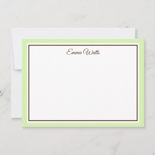Aangepaste naam Flat Note Card Notitiekaartje (Voorkant)