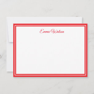 Aangepaste naam Flat Note Card Notitiekaartje