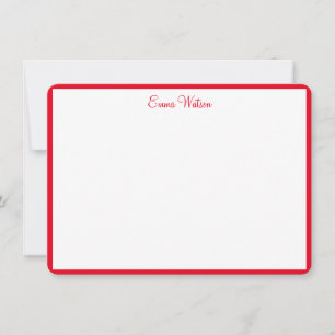 Aangepaste naam Flat Note Card Notitiekaartje