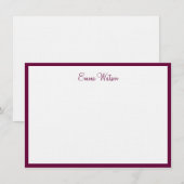 Aangepaste naam Flat Note Card Notitiekaartje (Voorkant / Achterkant)