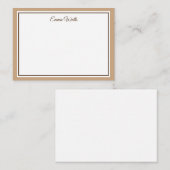 Aangepaste naam Flat Note Card Notitiekaartje (Voorkant / Achterkant)