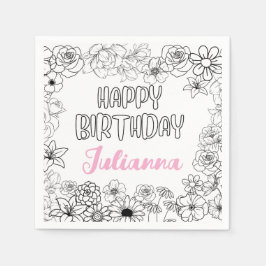 Aangepaste naam Floral servetten