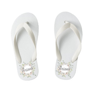 Aangepaste naam Floral Wreated Teenslippers