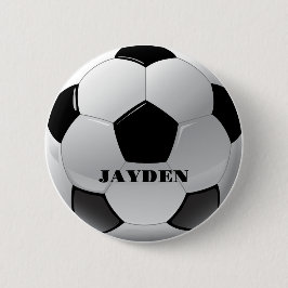 Aangepaste naam Football Gepersonaliseerde jongens Ronde Button 5,7 Cm