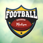 Aangepaste naam Football Logo Raamsticker (Vel 3)