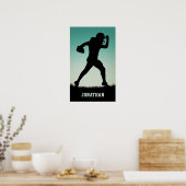Aangepaste naam Football Player poster (Keuken)