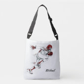 Aangepaste naam Football Player-tassen Crossbody Tas (Voorkant)