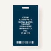 Aangepaste naam foto foto badge QR code streepjesc (Achterkant)