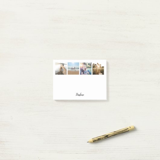 Aangepaste naam foto foto-collage post-it® notes (Op bureau)