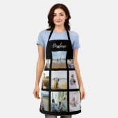 Aangepaste naam foto foto-collage schort (Gedragen)