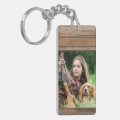 Aangepaste naam/fotoontwerp sleutelhanger (Voorkant Links)