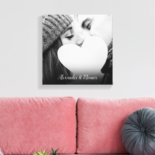 Aangepaste naam fotoscript canvas afdruk (Insitu (Woonkamer))