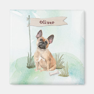 Aangepaste naam Franse Bulldog Pet Dog Magneet
