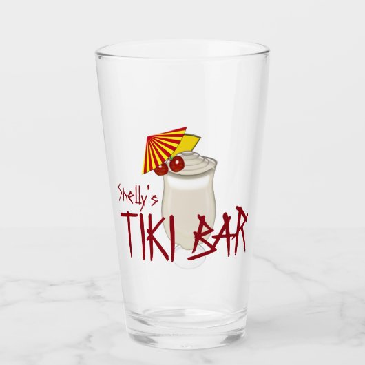 Aangepaste naam Frozen Drink Tiki Bar Glas (Voorkant)