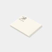 Aangepaste naam Fun Chickadee Vogel Natuur Kunst Post-it® Notes (Schuin)