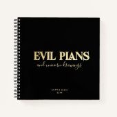 Aangepaste naam Fun Cool Chic EVIL PLANNER Planner Notitieboek (Voorkant)