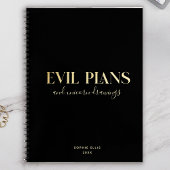 Aangepaste naam Fun Cool Chic EVIL PLANNER Planner Notitieboek