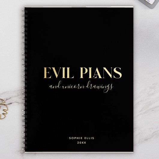 Aangepaste naam Fun Cool Chic EVIL PLANNER Planner Notitieboek