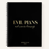 Aangepaste naam Fun Cool Chic EVIL PLANNER Planner Notitieboek (Voorkant)