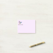 Aangepaste naam Fun Kolibrie Vogel Natuur Kunst Post-it® Notes (Op bureau)