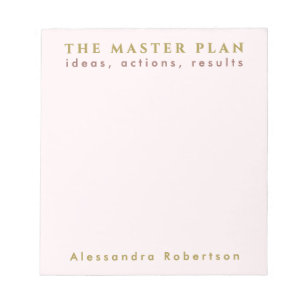 Aangepaste naam Fun Planningsliefhebber Pastel Roz Notitieblok