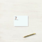 Aangepaste naam Fun Rode-Vleugelige Zwarte Vogel N Post-it® Notes (Op bureau)
