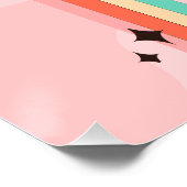 Aangepaste naam, funky groovy verjaardagsfeestje perfect poster (Hoek)