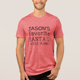 Aangepaste naam Funny Christmas Family Humor Party Tri-Blend Shirt