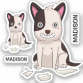 Aangepaste naam Funny Dog stickers (Voorkant)