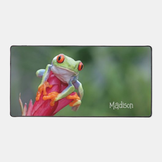 Aangepaste naam Funny Frog Bureaumat (Voorkant)