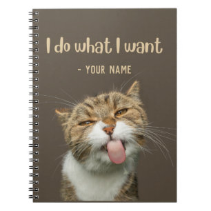 Aangepaste naam Funny Lovely Cat Lover Notitieboek