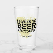 Aangepaste naam Funny Modern Pint Beer Glas (Voorkant)