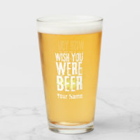 Aangepaste naam Funny Modern Pint Beer Glass