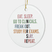 Aangepaste naam Funny Nursing School student Verpl Keramisch Ornament (Links)