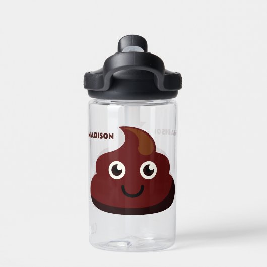 Aangepaste naam Funny POOP Waterfles (Achterkant)