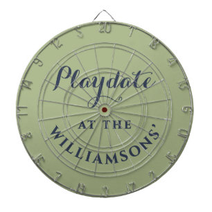 Aangepaste naam Funny Sage Groen Navy Playdate Min Dartbord