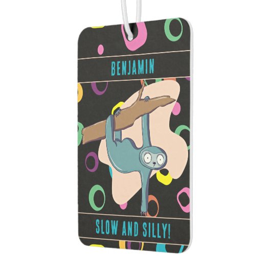 Aangepaste naam Funny Sloth Luchtverfrisser (Links)