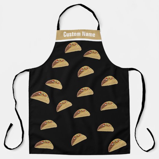 Aangepaste naam Funny Taco Schort (Voorkant)