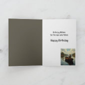 Aangepaste Naam Funny Verjaardag Wensen Man Vissen Kaart (Binnen)