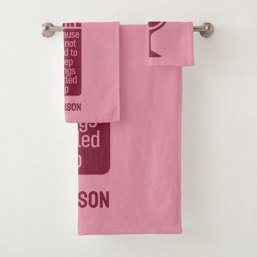 Aangepaste naam Funny Wine Quote Bad Handdoek (Insitu)