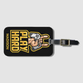 Aangepaste naam Gamer Bagagelabel (Voorkant (horizontaal))