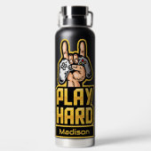 Aangepaste naam Gamer Waterfles (Achterkant)