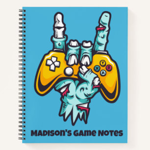 Aangepaste naam Gamer Zombie Notitieboek